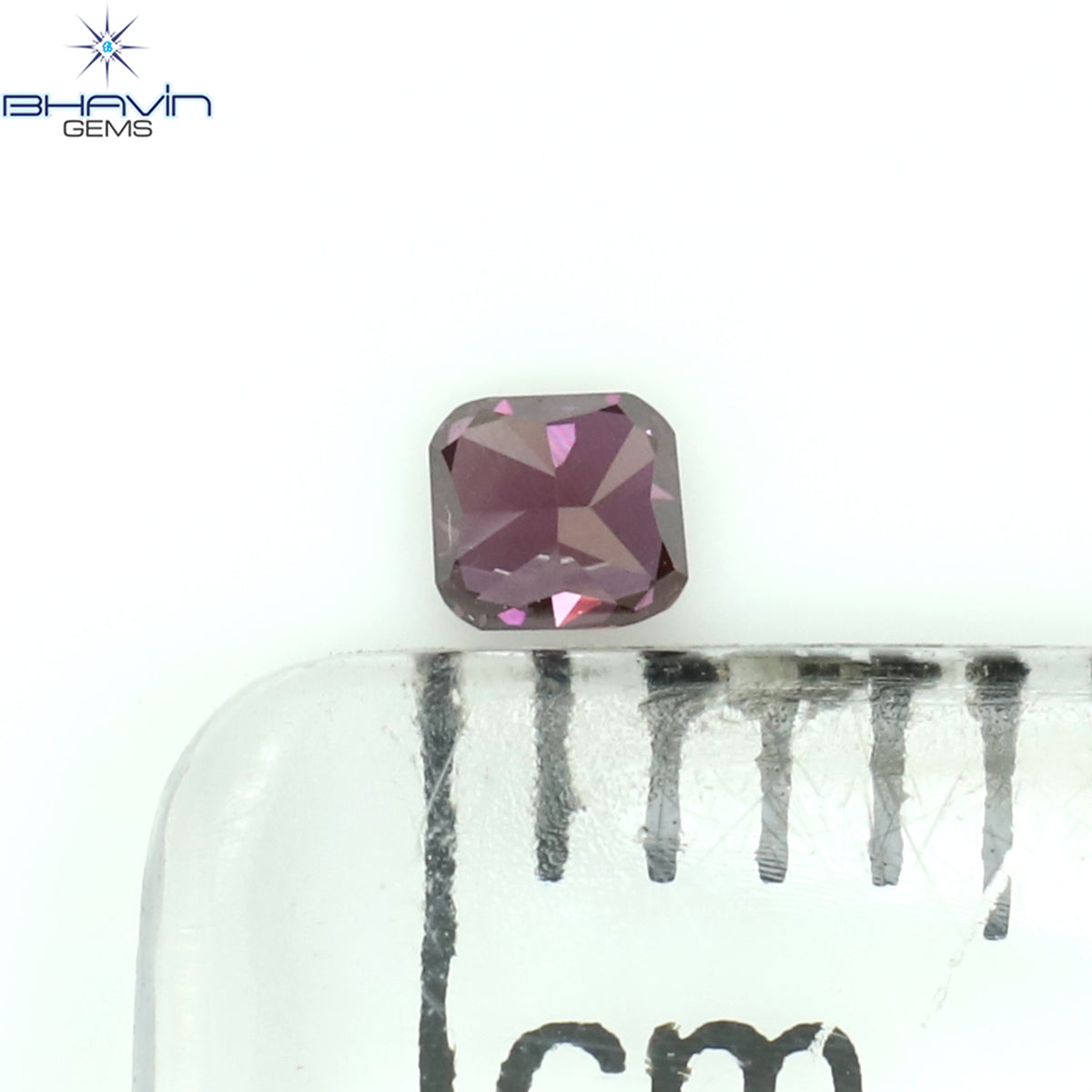 0.06 CT Natural Cushion Diamond Enhanced Pink Color Clarity VS2 (2.25 MM)