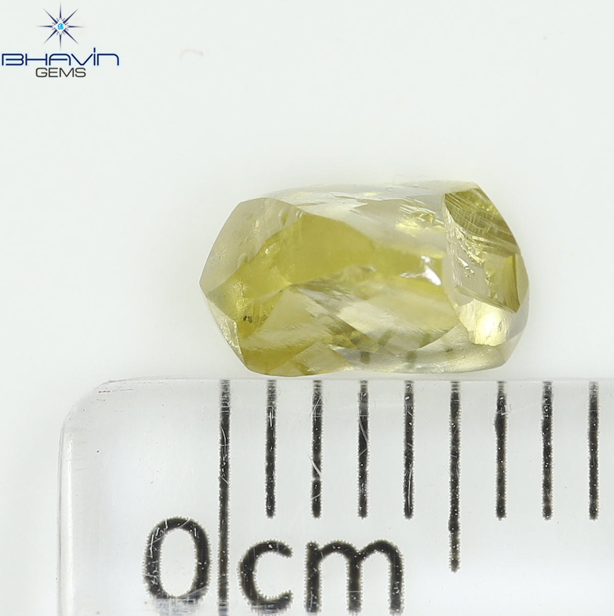 1.23 CT Natural Rough Diamond Enhanced Yellow Color Clarity VS (7.24 MM)