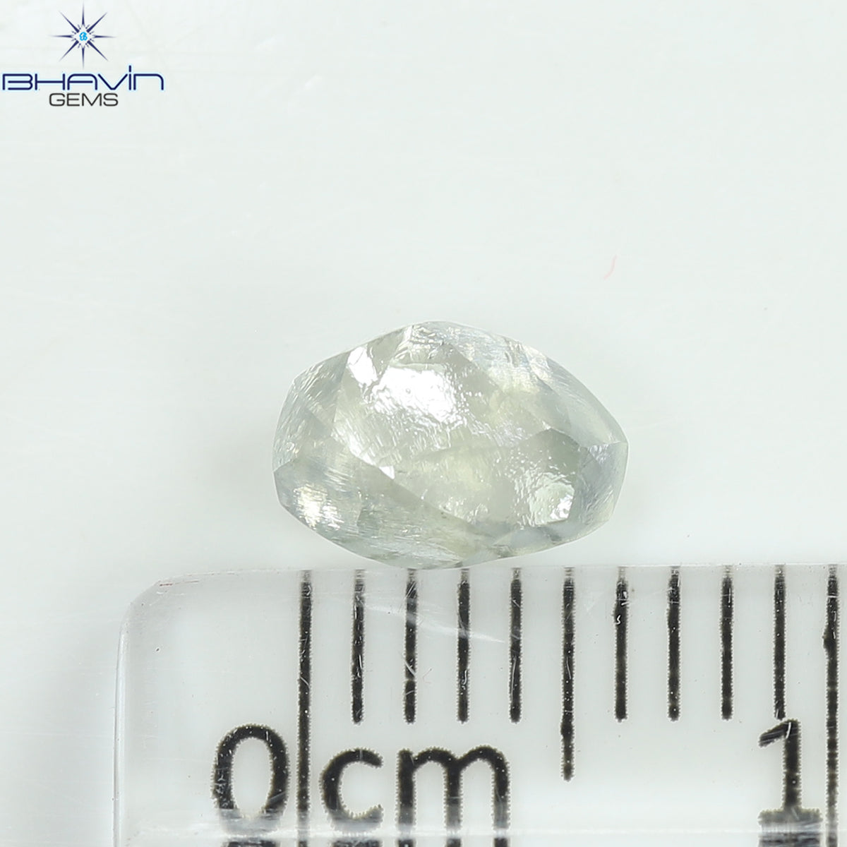1.13 CT Natural Rough Diamond Green Color Clarity VS (6.58 MM)