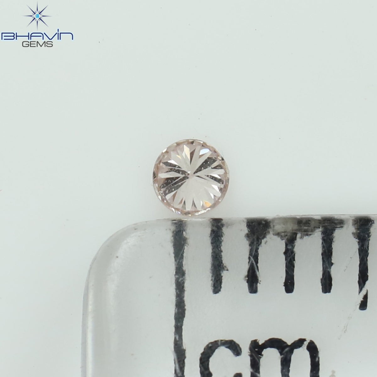 0.04 CT ラウンドシェイプ 天然ダイヤモンド ピンク（アーガイル）カラー VS2 クラリティ（2.13 MM）