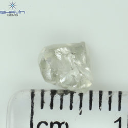1.13 CT Rough Shape Natural Diamond White Color VS2 Clarity (6.24 MM)
