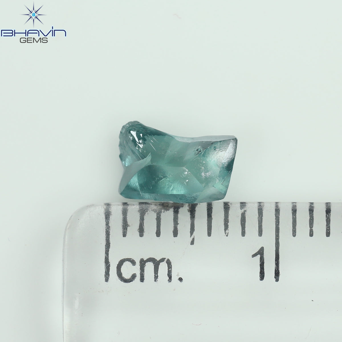 1.12 CT Rough Shape Enhanced Blue Color VS2 Clarity (7.75 MM)