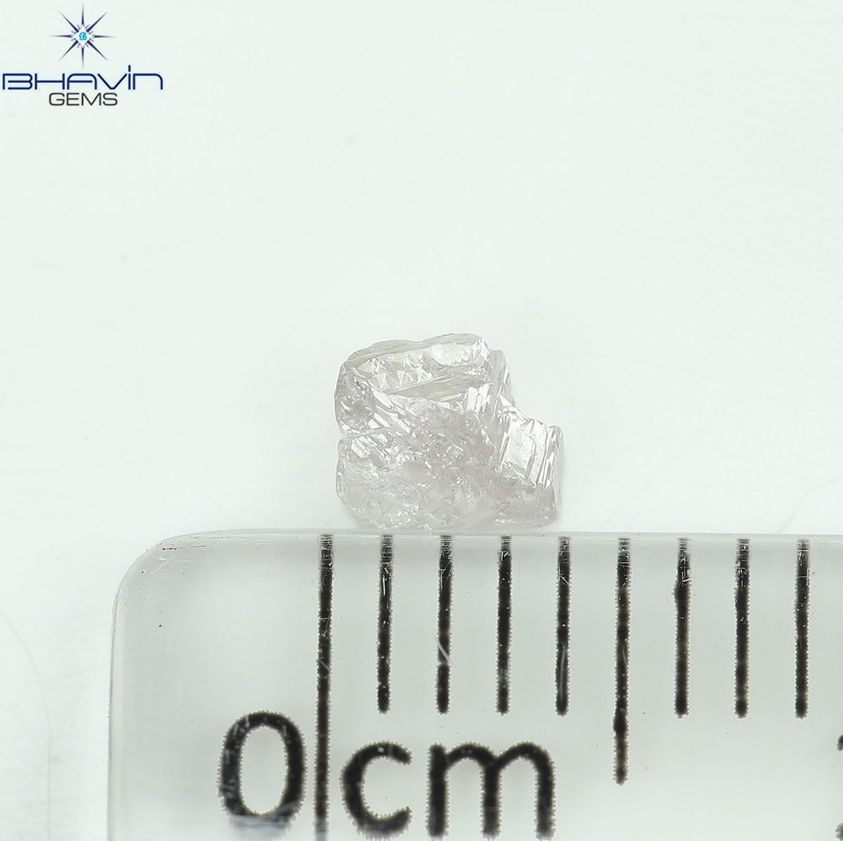 0.25 CT Natural Rough Diamond Pink Color Clarity SI (4.55 MM)