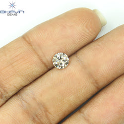 0.52 CT Natural Round Diamond Brown Color Clarity I1 (5.15 MM)