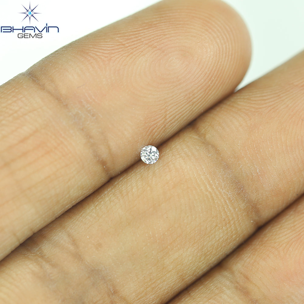 0.03 CT Round Cut Natural Diamond Grey Blue Color VS2 Clarity