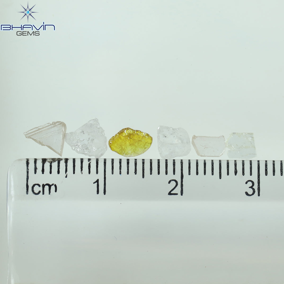 0.99 CT/6 Pcs Natural Rough Diamond White Color Clarity I2 (5.75 MM)