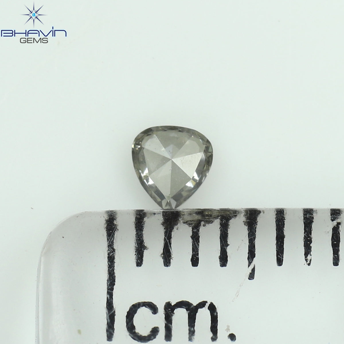 0.10 CT Heart Shape Natural Diamond Grey Color VS1 Clarity (3.13 MM)