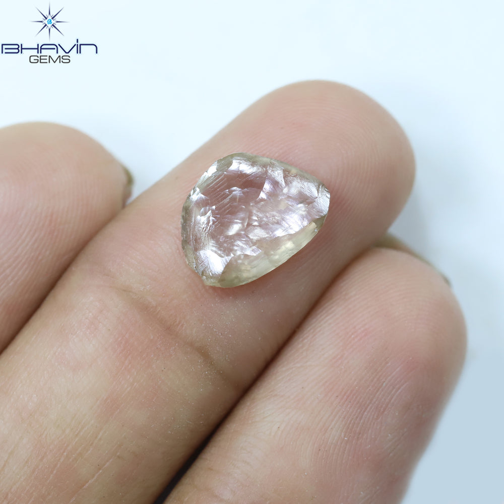 1.99 CT Rough Shape Natural Diamond Brown Color VS1 Clarity (11.58 MM)