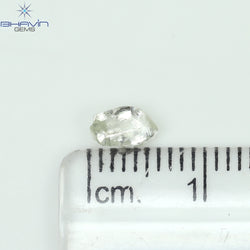 0.55 CT Rough Shape Natural Diamond White Color VS1 Clarity (5.66 MM)