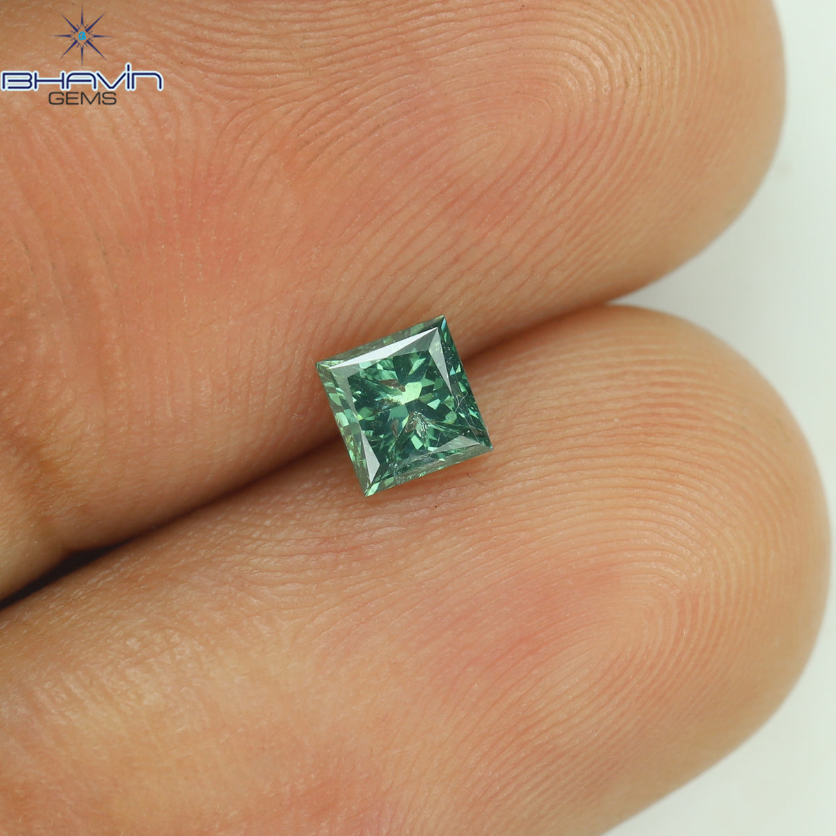 0.13 CT プリンセス シェイプ ナチュラル ダイヤモンド イエロー カラー SI1 クラリティ (2.71 MM )