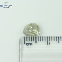 2.48 CT  Rough Shape Natural Diamond Yellow Color SI1 Clarity ( 8.20  MM)