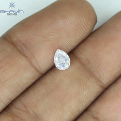 0.41 CT Pear Shape Natural Diamond White Color VS2 Clarity (5.51 MM)