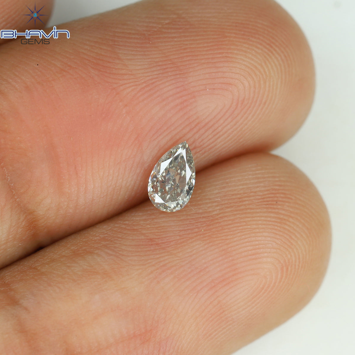 0.25 CT ペアシェイプ 天然ダイヤモンド グレーカラー SI1 クラリティ (4.91 MM)