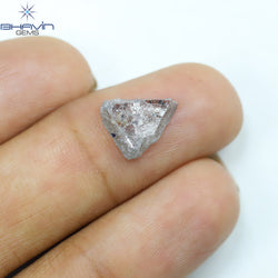 2.84 CT Rough Shape Natural Diamond Salt And Pepper Color I3 Clarity (10.62 MM)