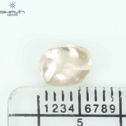 1.45 CT Rough Shape Natural Diamond Brown Color VS2 Clarity (7.00 MM)