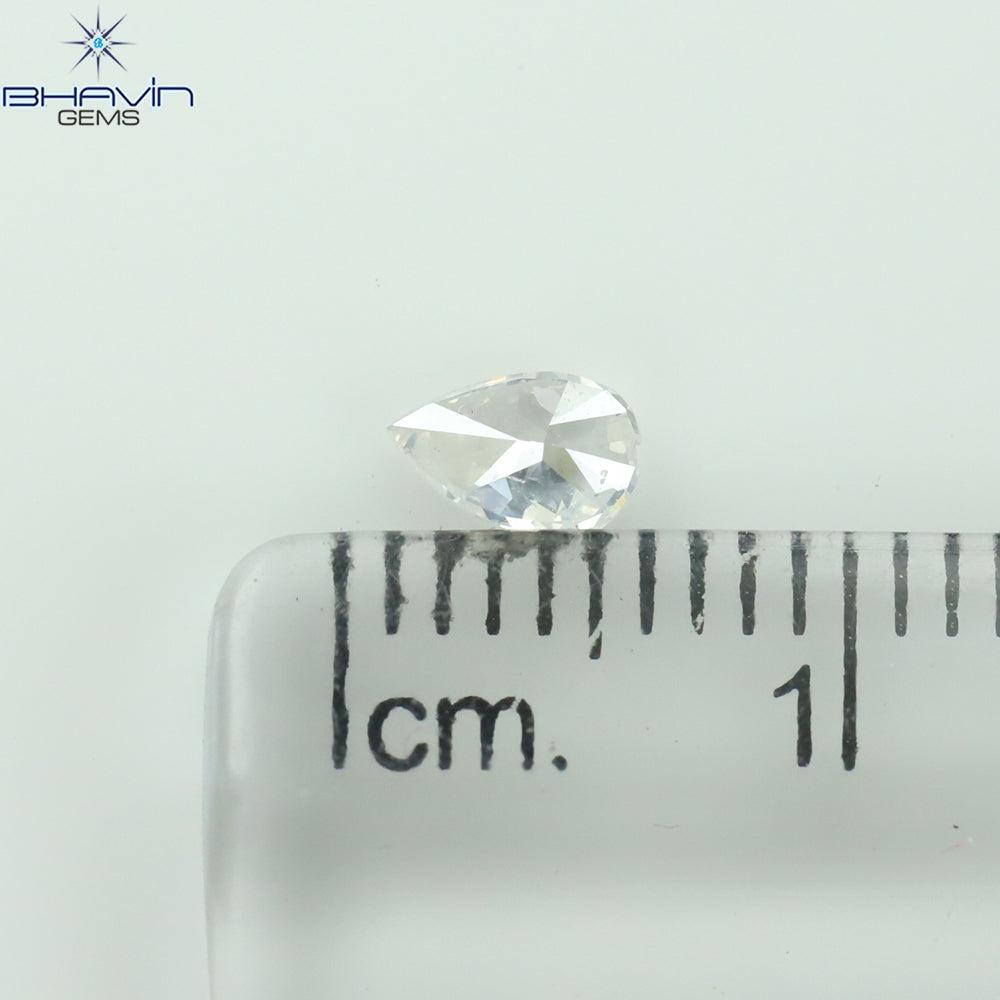 0.25 CT Pear Shape Natural Diamond White Color SI2 Clarity (4.72 MM)