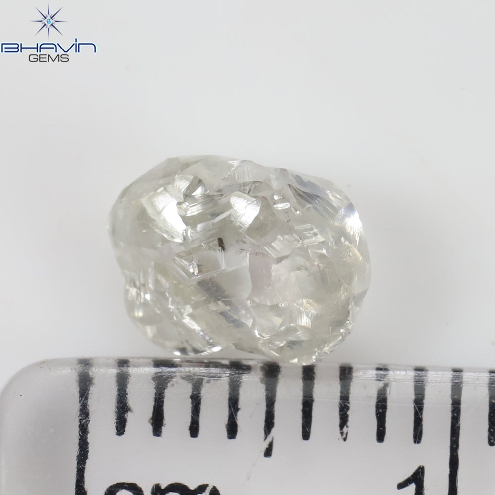 1.36 CT Rough Shape Natural Diamond White Color VS2 Clarity (7.56 MM)