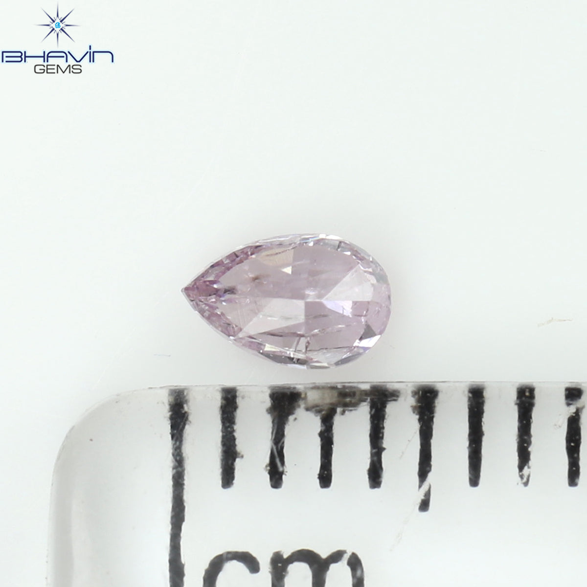 0.16 CT Natural Pear Diamond Pink Color Clarity I2 (4.28 MM)