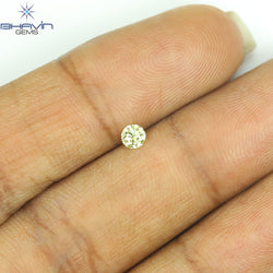 0.12 CT Natural Round Diamond Vivid Yellow Color Clarity VVS1 (3.25 MM)