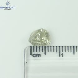 2.48 CT Rough Shape Natural Diamond Yellow Color SI1 Clarity (8.20 MM)