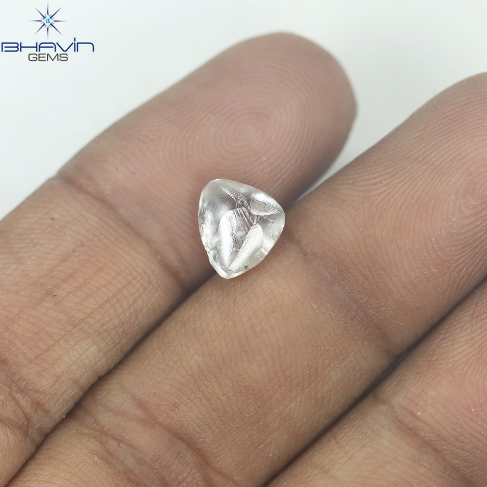 2.09 CT Rough Shape Natural Diamond White Color SI1 Clarity (7.90 MM)