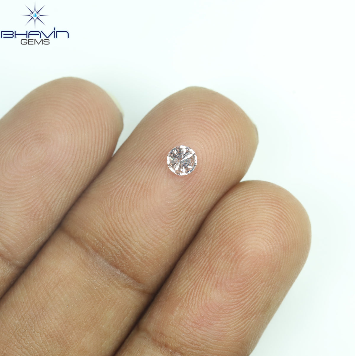 0.49 CT ラフシェイプ ナチュラル ダイヤモンド ピンク色 I3 クラリティ (4.90 MM)