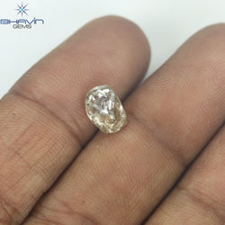 1.84 CT Rough Shape Natural Diamond Brown Color VS1 Clarity (7.66  MM)