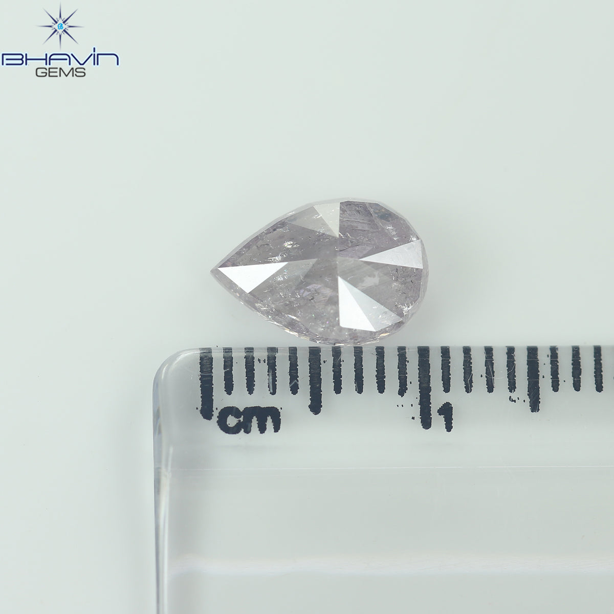 2.34 CT ペアシェイプ 天然ダイヤモンド ピンクカラー I3 クラリティ (9.84 MM)