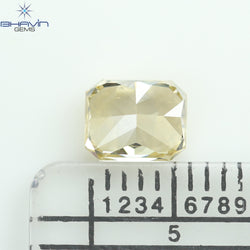 1.05 CT Radiant Shape Natural Diamond Brown Yellow Color VSI Clarity (6.76 MM)