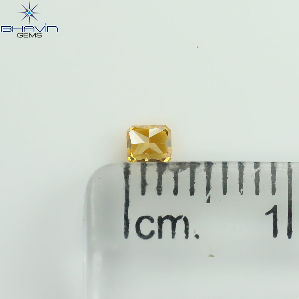 0.12 CT Radiant Shape Natural Diamond Yellow Color SI1 Clarity (2.76 MM)