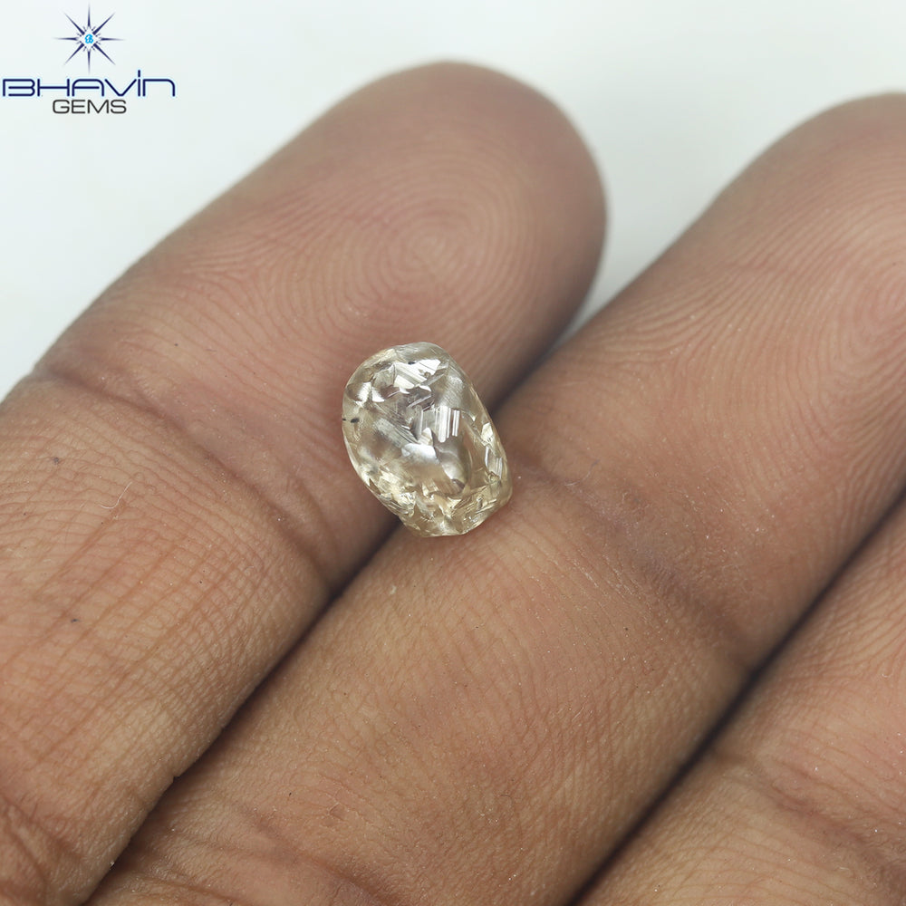 1.84 CT Rough Shape Natural Diamond Brown Color VS1 Clarity (7.66 MM)