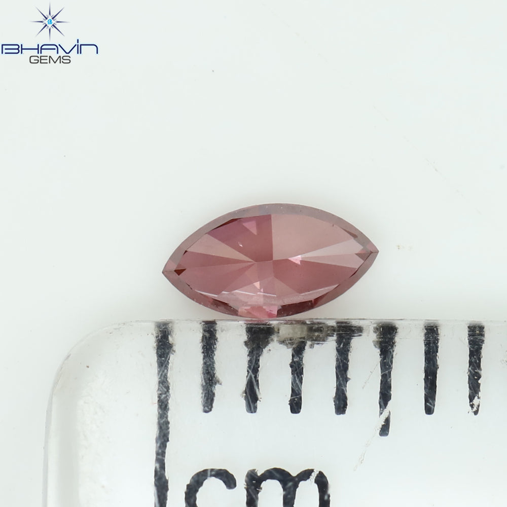 0.16 CT Marquise Shape Natural Diamond Pink Color VS1 Clarity (4.90 MM)