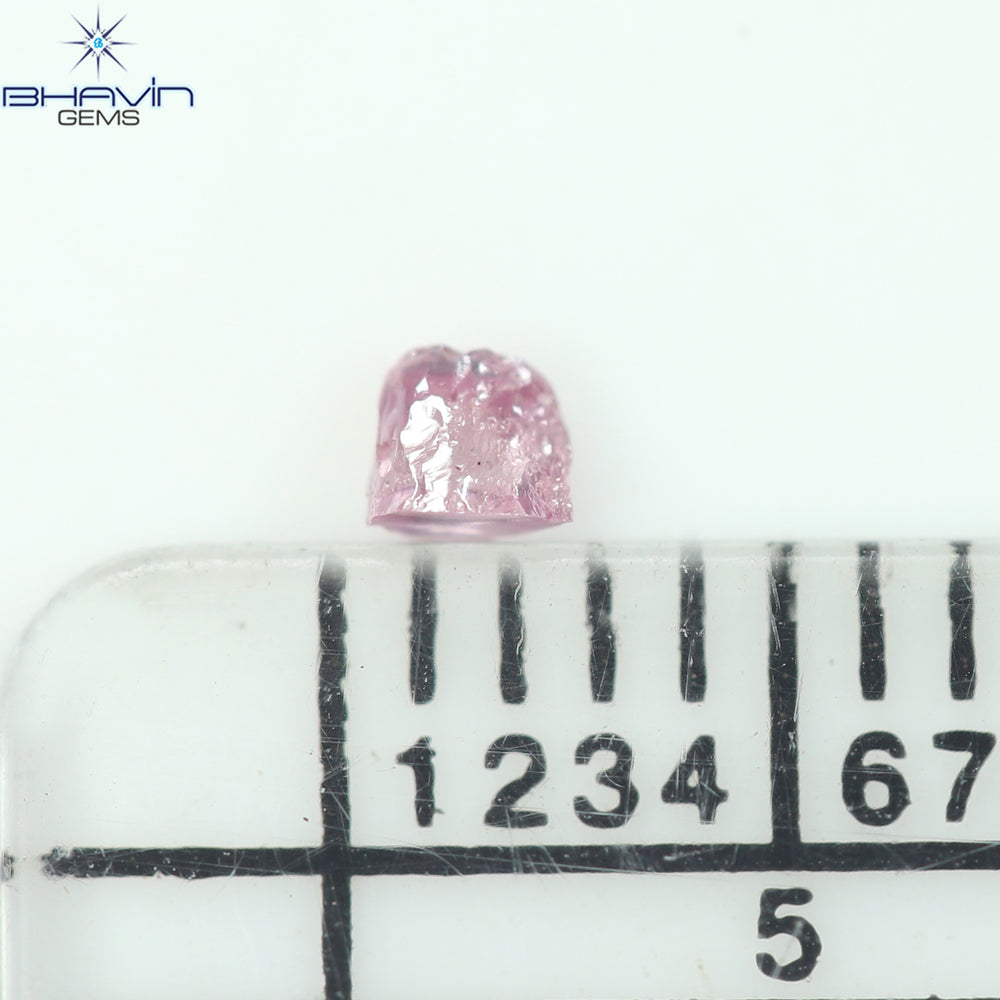 0.07 CT Rough Shape Natural Diamond Pink (Argyle) Color SI1 Clarity (2.64 MM)