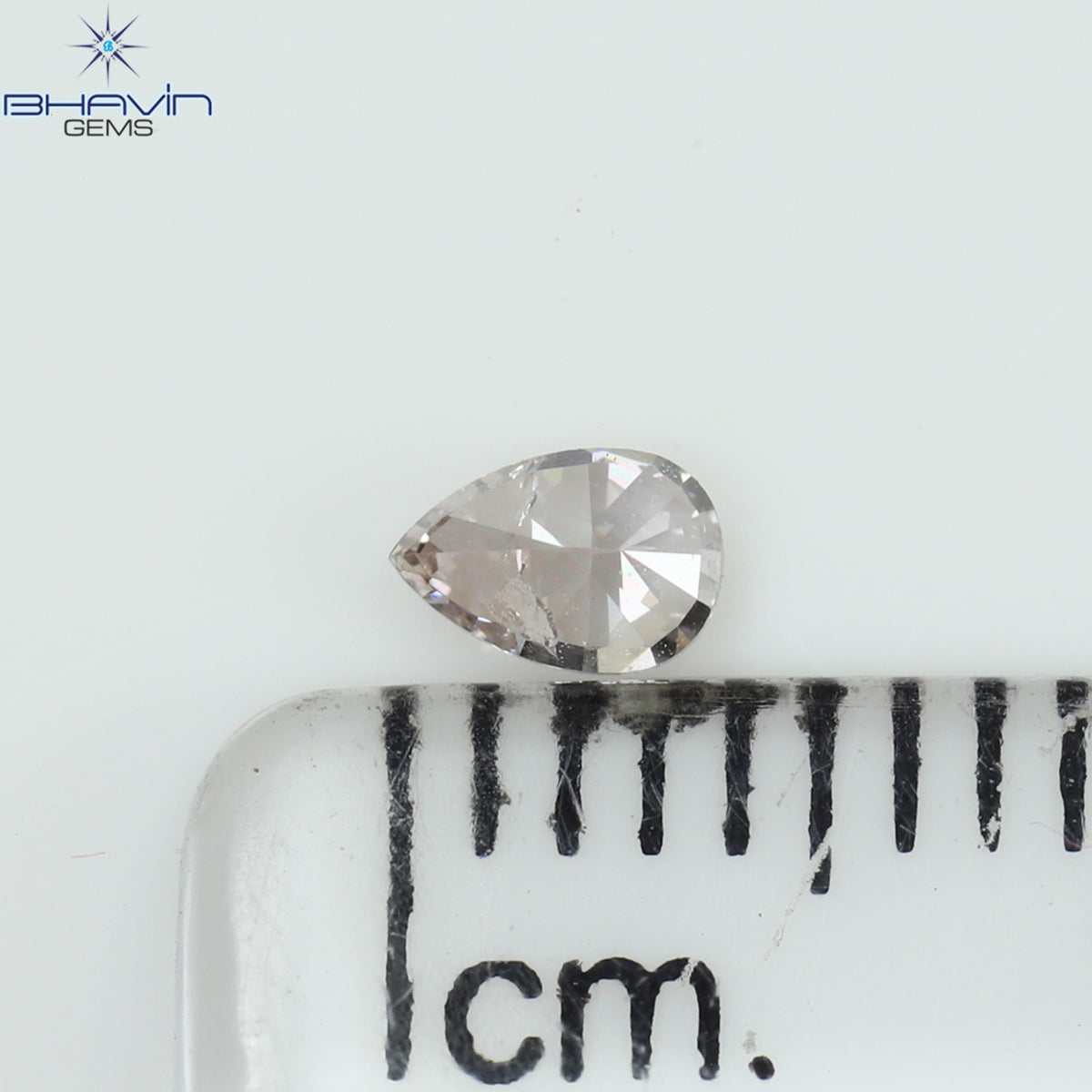 0.16 CT ペアシェイプ 天然ダイヤモンド ピンクカラー SI2 クラリティ (4.03 MM)