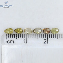 1.09 CT/6 Pcs Mix Shape Natural Diamond Mix Color SI1 Clarity (4.56 MM)