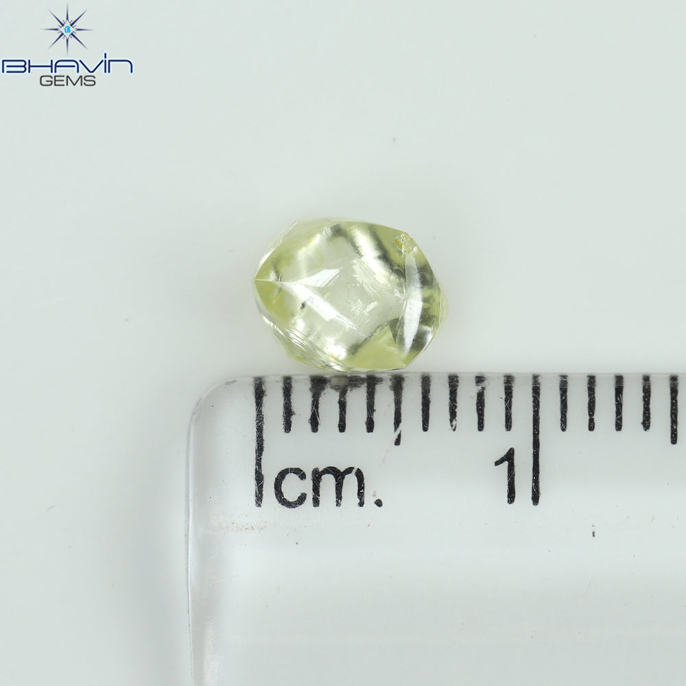 0.66 CT ラフシェイプ ナチュラル ルース ダイヤモンド イエロー カラー VS2 クラリティ (5.26 MM)