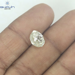2.22 CT Rough Shape Natural Diamond Yellow Color SI1 Clarity (8.53 MM)