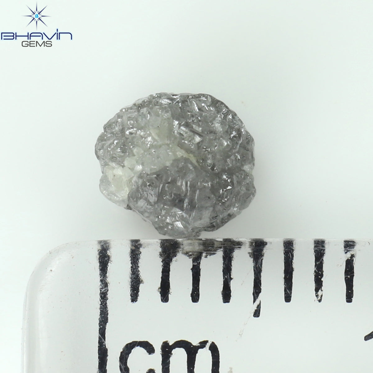 0.96 CT Natural Rough Diamond Gray Color Clarity I3 (5.90 MM)