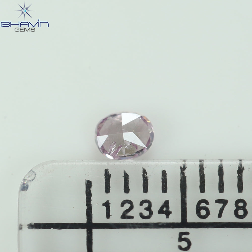 0.12 CT Oval Shape Natural Diamond Pink Color I1 Clarity (3.17 MM)