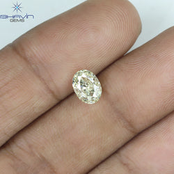 1.00 CT Oval Shape Natural Diamond Yellow Color VS2 Clarity (6.75 MM)