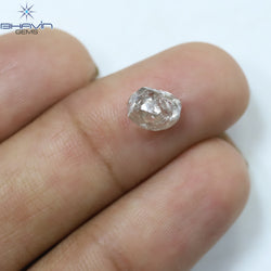 2.15 CT Rough Shape Natural Diamond Brown Color VS1 Clarity (7.47 MM)