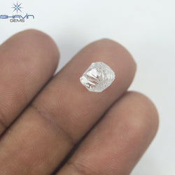 0.90 CT ラフ シェイプ ナチュラル ダイヤモンド ホワイト カラー VS1 クラリティ (5.95 MM)