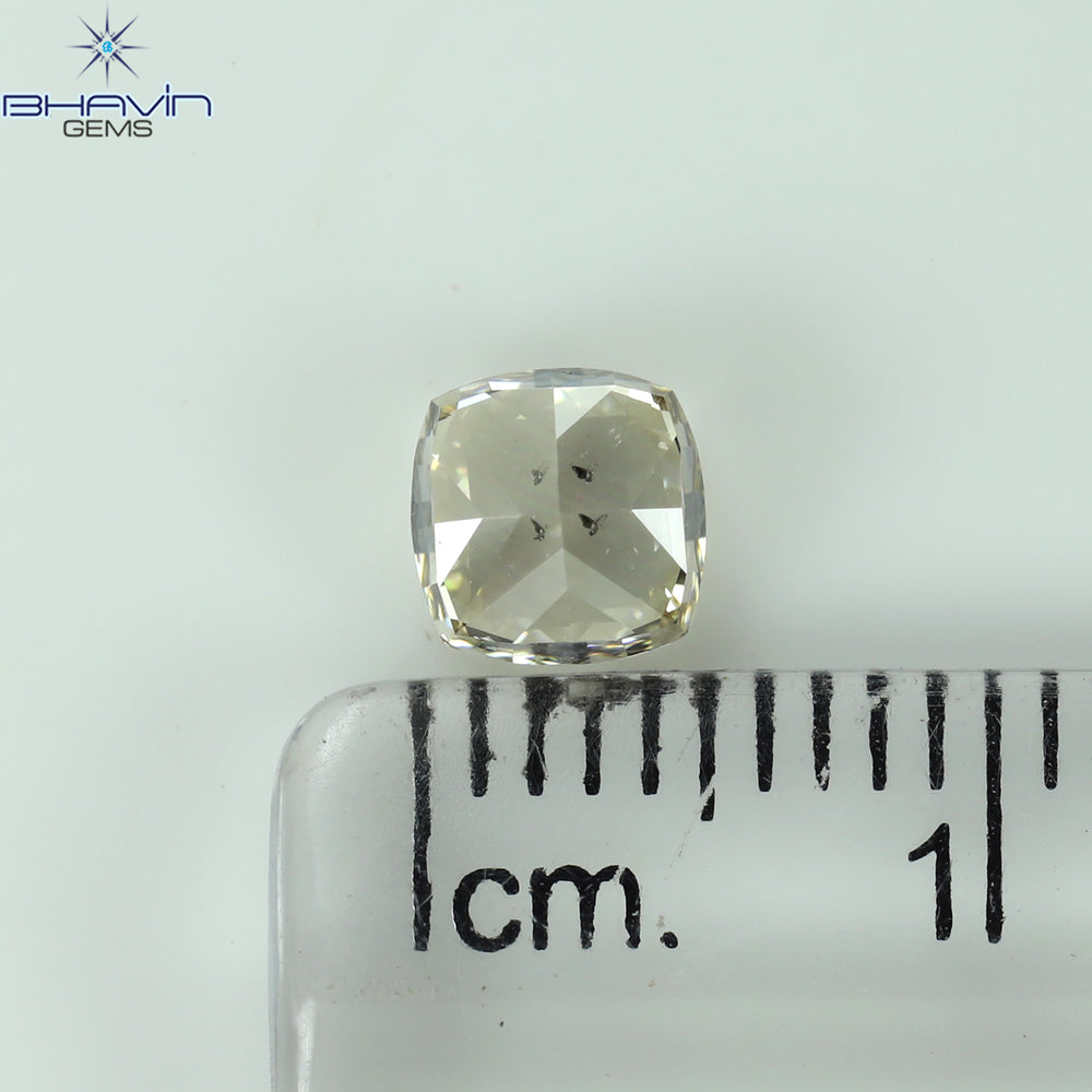 1.01 CT Cushion Shape Natural Diamond Brown Color SI1 Clarity (5.21 MM)