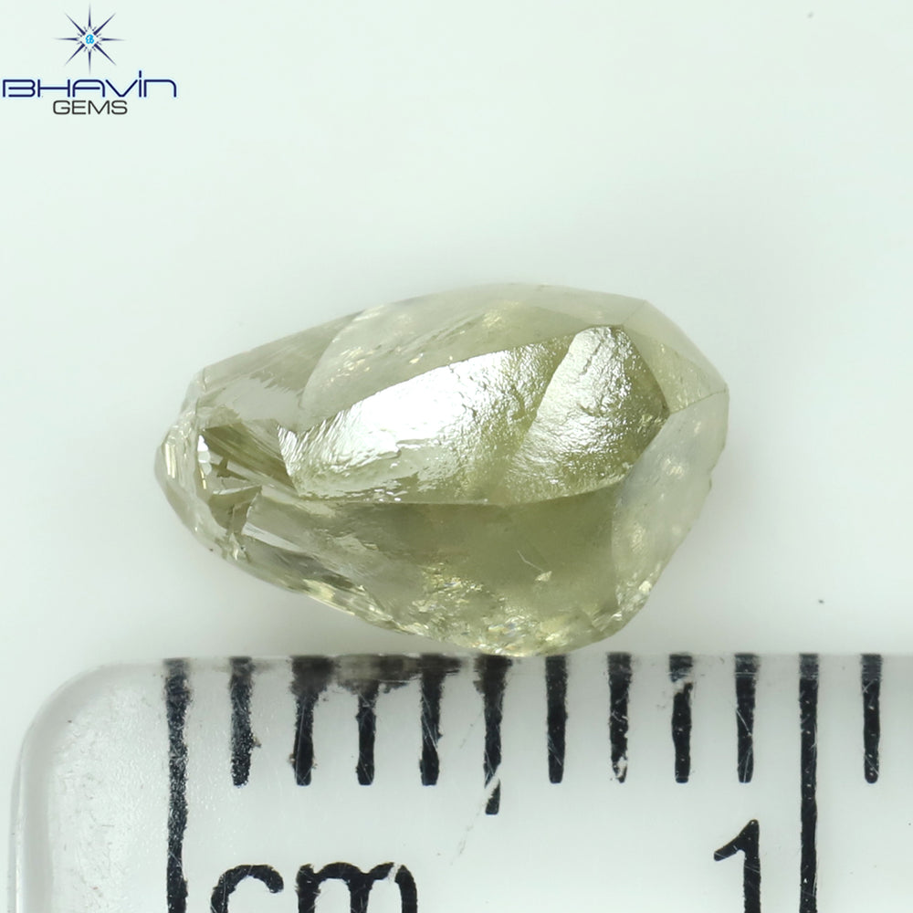 2.24 CT Rough Shape Natural Diamond Yellow Color VS1 Clarity (9.07 MM)