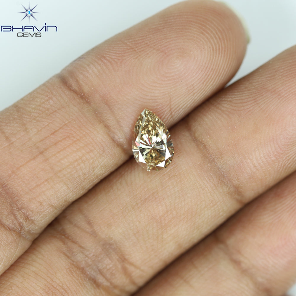 0.12 CT ペアシェイプ ナチュラル ダイヤモンド ピンク色 SI2 クラリティ (3.99 MM)
