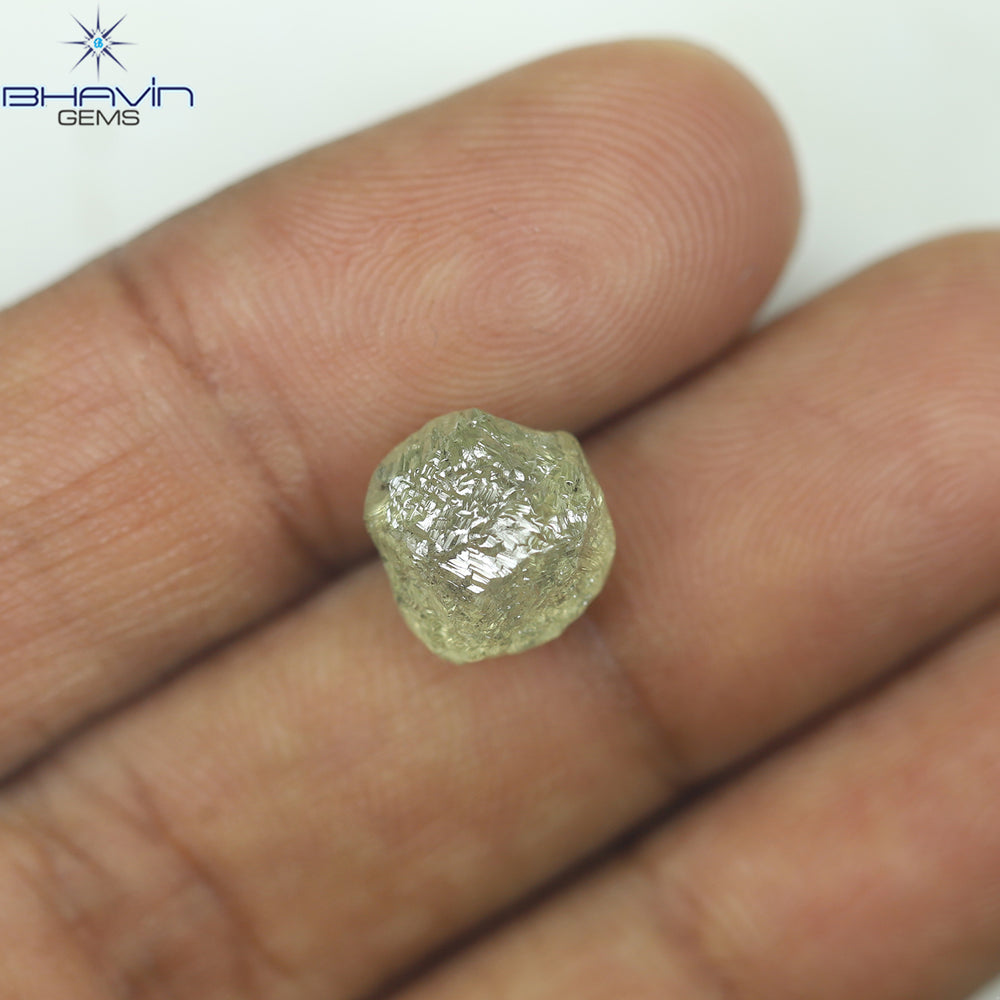 4.49 CT Rough Shape Natural Diamond Yellow Color I3 Clarity (8.93 MM)
