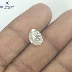 2.22 CT Rough Shape Natural Diamond Yellow Color SI1 Clarity (8.53 MM)