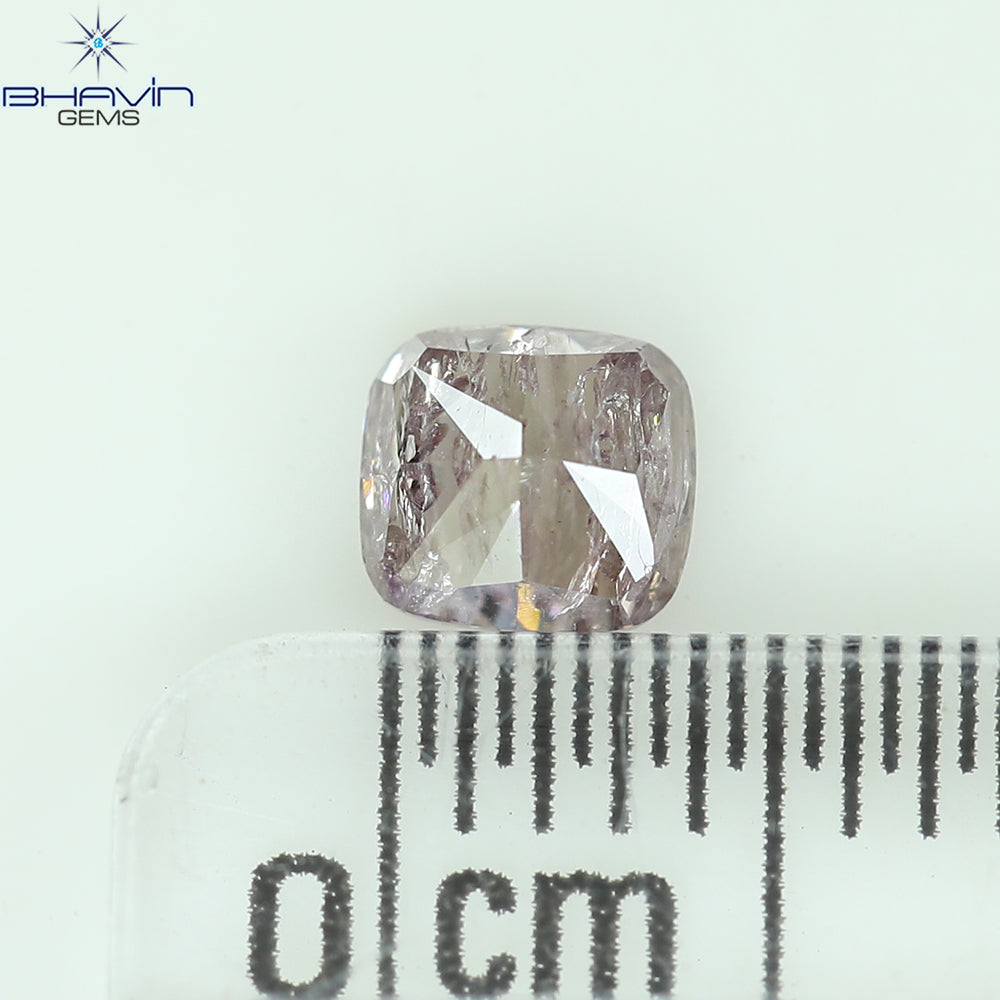 0.40 CT Radiant Diamond Natural Pink Color I3 Clarity (4.38 MM)
