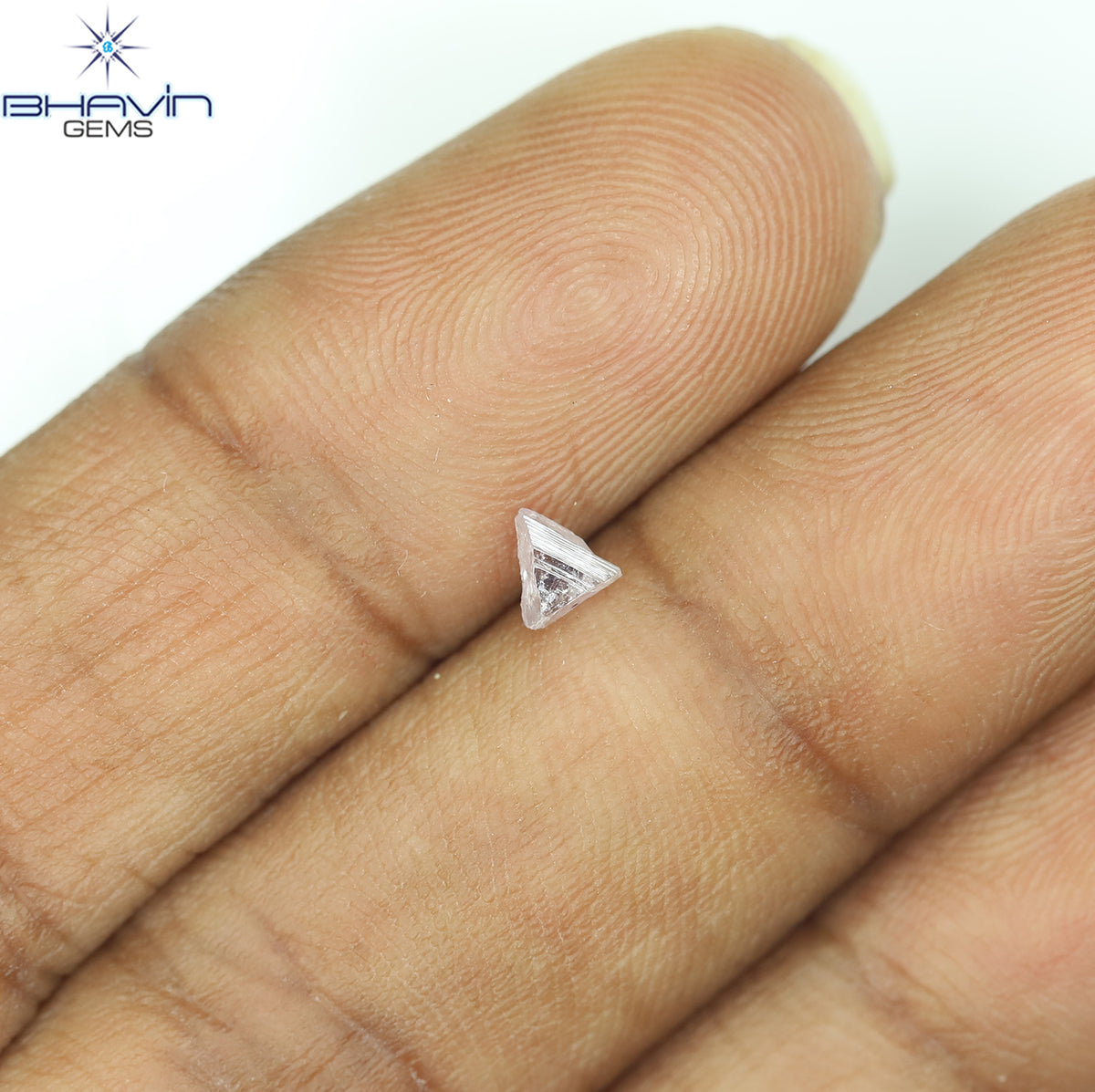 0.15 CT Natural Rough Diamond Pink Color Clarity SI (3.75 MM)