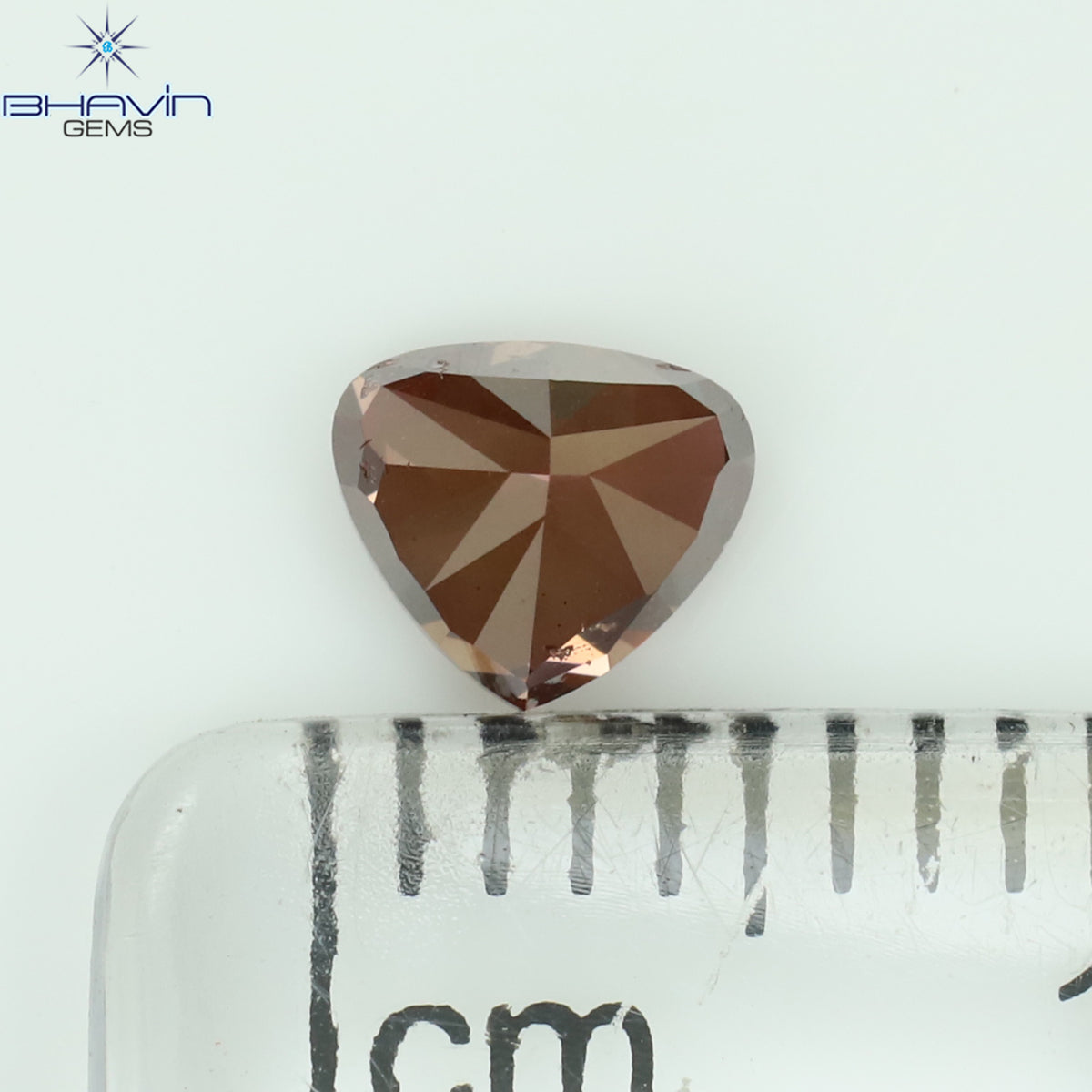 0.49 CT Natural Heart Diamond Enhanced Pink Color Clarity VS2 (4.90 MM)
